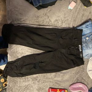 Black ripped up bell bottoms